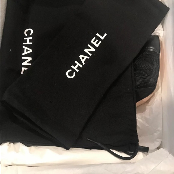 Chanel NIB Women’s Lambskin & Mesh Black booties - Picture 6 of 8